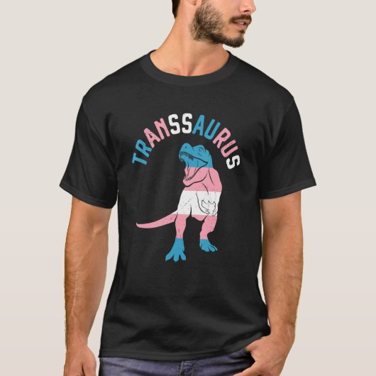 Transsaurus Dinosaur Rex Transexual Transgender T-shirt (Voorkant)