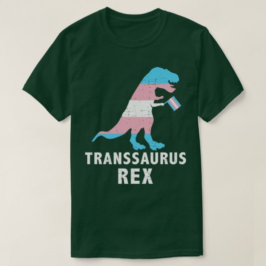 Transsaurus rex dinosaurus in transgender voor tra t-shirt (Design voorkant)