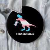Transsaurus Transgender TRex Dinosaurus LGBTQ Tran Ronde Button 6,0 Cm (In situ)