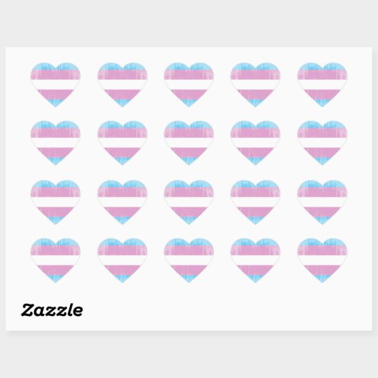 transseksuele pride hart sticker (Vel)