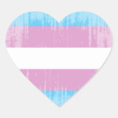  transseksuele pride hart sticker (Voorkant)