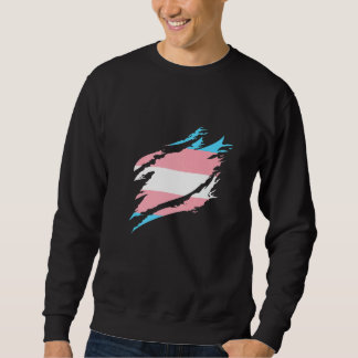 Transsexual Flag Half Transgender Vintage Flag Tra Trui
