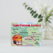 Transsiberische express briefkaart (Staand voorkant)