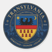 Transsylvaans ronde sticker (Voorkant)