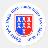 Transsylvaans-Saksische Wapen Ronde Sticker (Voorkant)
