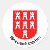 Transsylvaans-Saksische Wapen Ronde Sticker (Voorkant)