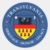 Transsylvaanse Saksen Wapen Ronde Sticker (Voorkant)
