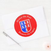 Transsylvaanse Saksische Wapen Ronde Sticker (Envelop)