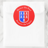 Transsylvaanse Saksische Wapen Ronde Sticker (Tas)
