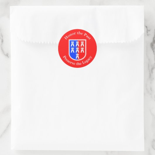 Transsylvaanse Saksische Wapen Ronde Sticker (Tas)