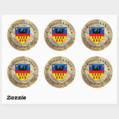Transsylvaanse Saksische Wapen Ronde Sticker (Vel)