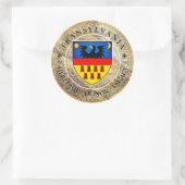 Transsylvaanse Saksische Wapen Ronde Sticker (Tas)