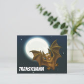 TranssylvaniaFlying Bat Briefkaart (Staand voorkant)