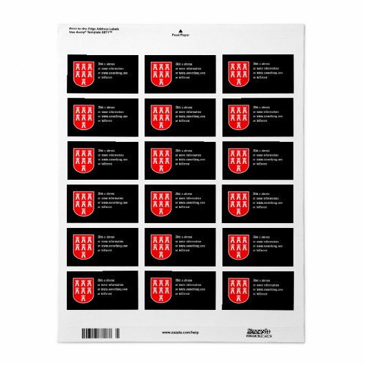 Transsylvanian Saxons Crest Etiket (Full Sheet)