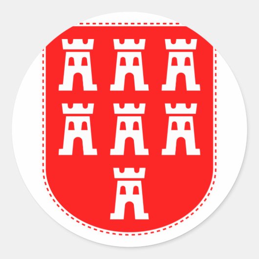 Transsylvanian Saxons Crest Ronde Sticker (Voorkant)