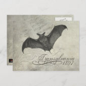 Transsylvanië 1897 Bat Collage Post Card Halloween Briefkaart (Voorkant / Achterkant)