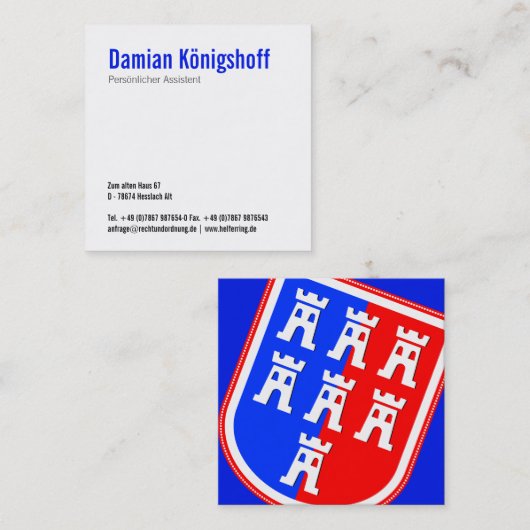 Transsylvanië geïnspireerd vierkante visitekaartje (Voorkant / Achterkant)