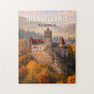 Transsylvanië Roemenië Illustratie Reis Kunst Vint Legpuzzel