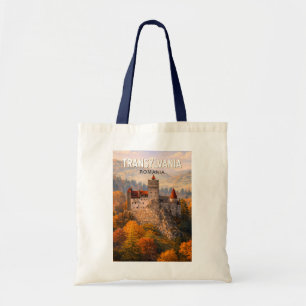 Transsylvanië Roemenië Illustratie Reis Kunst Vint Tote Bag
