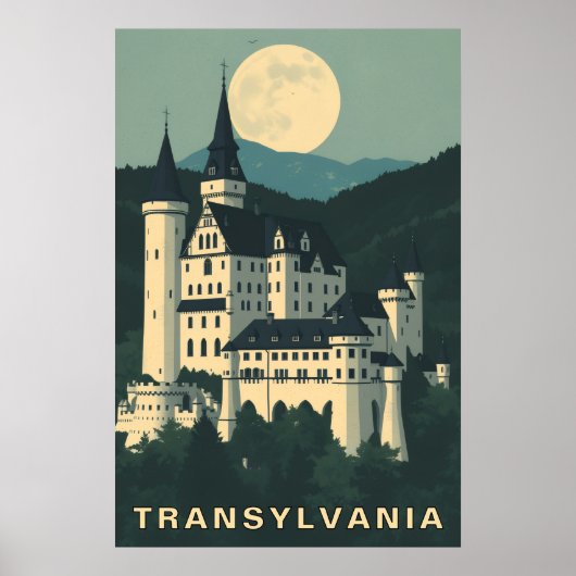 Transsylvanië Roemenië Reis Gotisch Kasteel Poster (Voorkant)
