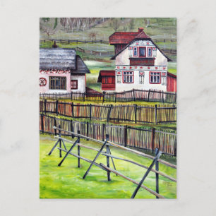 Transsylvanië, Roemenië, schilderachtig schildpad Briefkaart