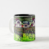 Transsylvanië, Roemenië Tweekleurige Koffiemok (Voorkant links)