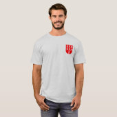Transsylvanië wapen rood wit t-shirt (Voorkant volledig)