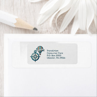 TransUnion Consumer Care retouradreslabels Etiket