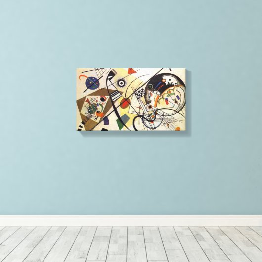 Transversale lijn canvas afdruk (Insitu (Houten vloer))