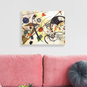 Transversale lijn canvas afdruk (Insitu (Woonkamer))