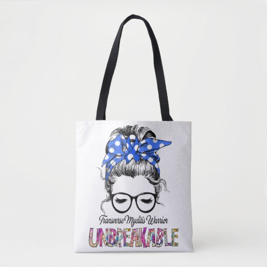 Transversale myelitis Bewustmaking Koolstofonderst Tote Bag (Voorkant)
