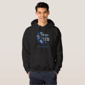 Transverse Myelitis Awareness Blue Ribbon Sunflowe Hoodie (Voorkant volledig)