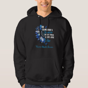 Transverse Myelitis Awareness Blue Ribbon Sunflowe Hoodie