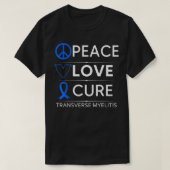Transverse Myelitis Bewustheid Zwervel Warrior Bla T-shirt (Design voorkant)