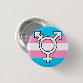 Transvrouw "T-Girl" trots Ronde Button 3,2 Cm (Voorkant /achterkant)
