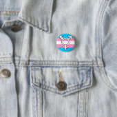 Transvrouw "T-Girl" trots Ronde Button 3,2 Cm (In situ)