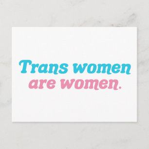 Transvrouwen zijn vrouwen Transgender Briefkaart