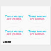 Transvrouwen zijn vrouwen Transgender Ovale Sticker (Vel)