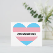 #TRANSWOMENAREWOMEN Heart Briefkaart (Staand voorkant)