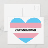 #TRANSWOMENAREWOMEN Heart Briefkaart (Voorkant / Achterkant)