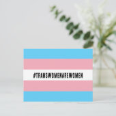 #TRANSWOMENAREWOMEN Vlag Briefkaart (Staand voorkant)