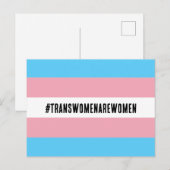 #TRANSWOMENAREWOMEN Vlag Briefkaart (Voorkant / Achterkant)