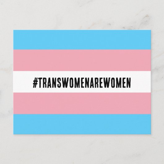 #TRANSWOMENAREWOMEN Vlag Briefkaart (Voorkant)