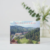 Transylvania Bran panoramisch uitzicht briefkaart (Staand voorkant)