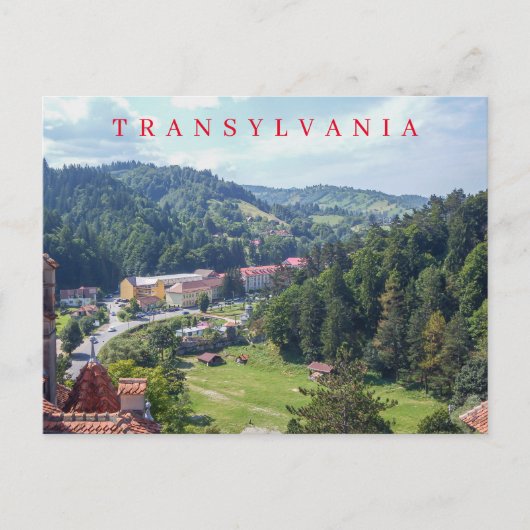 Transylvania Bran panoramisch uitzicht briefkaart (Voorkant)