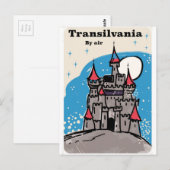 Transylvania Kasteel vintage reisposter Briefkaart (Voorkant / Achterkant)