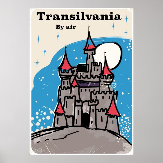 Transylvania Kasteel vintage reisposter Poster (Voorkant)