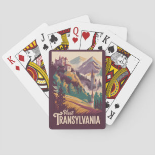 Transylvania Landschap Illustratie Reis Kunst Pokerkaarten