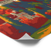 Transylvania Roemenië Vintage Beroemde Reisplaats Poster (Hoek)