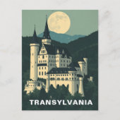 Transylvania Romania Castle Retro Vintage Gothic Briefkaart (Voorkant)